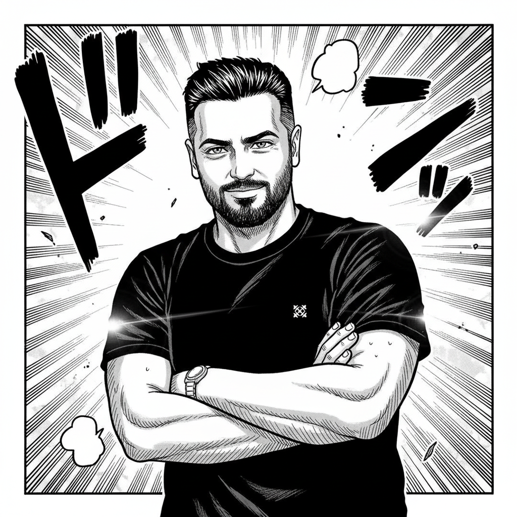 محمد امین موردانی - متخصص هوش مصنوعی در حال کار با تکنولوژی